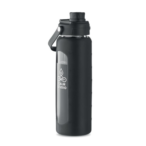 KEILA - Glazen fles met hoes 750 ml