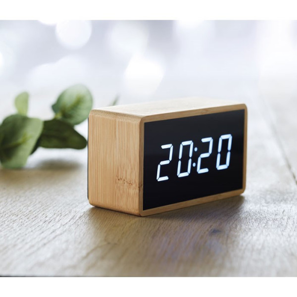 MIRI CLOCK - Bamboe klok met LED